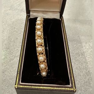14K gold and pearl bracelet